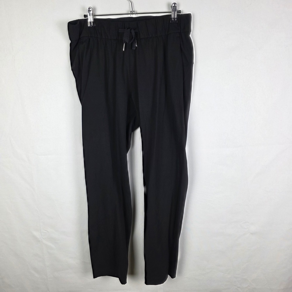 Lululemon On the Fly 7/8 Pant Black Luxtreme High Rise Drawstring Size 8